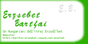 erzsebet bartfai business card